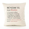 Housse de Coussin Premium Bénédicte Définition - Coton Canvas Fairtrade Beige Idée Cadeau Décoration Canapé