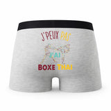 Caleçon Boxe Thai Muay - Thai - Humour Boxer Gris Idée Cadeau Passion