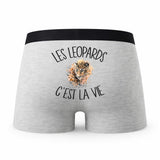 Caleçon Leopard - Humour Boxer Gris Passion Idée Cadeau