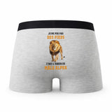 Caleçon Male Alpha - Humour Boxer Gris Idée Cadeau