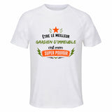 Maillot de Sport Homme Meilleur Gardien dimmeuble Super Pouvoir Cadeau Anniversaire Noël Fête des Pères T-Shirt Respirant Polyester