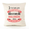 Housse de Coussin Premium Boulangère Superwomen - Coton Canvas Fairtrade Beige Idée Cadeau Décoration Canapé