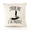 Housse de Coussin Premium Paddle Version Blanc - Coton Canvas Fairtrade Beige Idée Cadeau Décoration Canapé