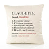 Housse de Coussin Premium Claudette Définition - Coton Canvas Fairtrade Beige Idée Cadeau Décoration Canapé