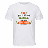 Maillot de Sport Homme Meilleur Djibril Super Pouvoir Cadeau Anniversaire Noël Fête des Pères T-Shirt Respirant Polyester
