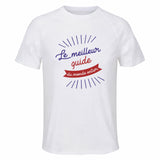 Maillot de Sport Homme pour Guide Meilleur Monde - T-Shirt Respirant Polyester Manches Courtes - Cadeau Sportif Anniversaire Noël Fête des Pères