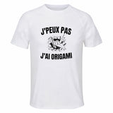 Maillot de Sport Homme Origami J'peux Pas - T-Shirt Respirant Polyester Manches Courtes - Cadeau Sportif Anniversaire Noël Fête des Pères