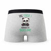 Caleçon Adeline Pas Touche Panda - Humour Boxer Gris Idée Cadeau