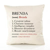 Housse de Coussin Premium Brenda Définition - Coton Canvas Fairtrade Beige Idée Cadeau Décoration Canapé