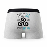 Caleçon Breton - Humour Boxer Gris Idée Cadeau Passion