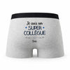 Caleçon Eric Un Super Collègue - Humour Boxer Gris Idée Cadeau