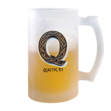 Verre à Bière Quentin Lettre Viking | Chope de Bière Pinte | Idée Cadeau Prénom Motard Jeux de Rôle Vidéo Anniversaire Papa Collègue Départ Retraite Noël