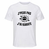Maillot de Sport Homme Karate J'peux Pas - T-Shirt Respirant Polyester Manches Courtes - Cadeau Sportif Anniversaire Noël Fête des Pères