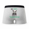 Caleçon Christophe Pas Touche Panda - Humour Boxer Gris Idée Cadeau