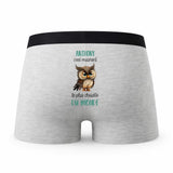 Caleçon Anthony Le Plus Chouette - Humour Boxer Gris Idée Cadeau