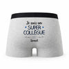 Caleçon Ismail Un Super Collègue - Humour Boxer Gris Idée Cadeau