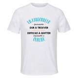 Maillot de Sport Homme pour Un Randonneur Formidable Blanc - T-Shirt Respirant Polyester Manches Courtes - Cadeau Sportif Anniversaire Noël Fête des Pères