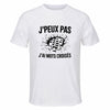 Maillot de Sport Homme Mots Croises J'peux Pas - T-Shirt Respirant Polyester Manches Courtes - Cadeau Sportif Anniversaire Noël Fête des Pères