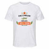 Maillot de Sport Homme Meilleur Leny Super Pouvoir Cadeau Anniversaire Noël Fête des Pères T-Shirt Respirant Polyester