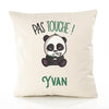 Housse de Coussin Premium Yvan Pas Touche Panda - Coton Canvas Fairtrade Beige Idée Cadeau Décoration Canapé 40x40