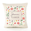 Housse de Coussin Femme Johanna d'amour Motif Floral déco Salon canapé Chambre Cadeau Femme Anniversaire noël Coussin décoratif Motif Floral