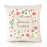 Housse de Coussin Femme Johanna d'amour Motif Floral déco Salon canapé Chambre Cadeau Femme Anniversaire noël Coussin décoratif Motif Floral