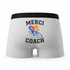 Caleçon Merci Cyclisme - Humour Boxer Gris Passion Sport Idée Cadeau