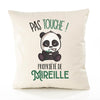 Housse de Coussin Premium Mireille Pas Touche Panda - Coton Canvas Fairtrade Beige Idée Cadeau Décoration Canapé 40x40