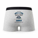 Caleçon Papa Coach - Humour Boxer Gris Idée Cadeau Fête des Pères
