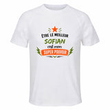 Maillot de Sport Homme Meilleur Sofian Super Pouvoir Cadeau Anniversaire Noël Fête des Pères T-Shirt Respirant Polyester