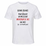 Maillot de Sport Homme Moniteur De Ski Ca n'existe Pas Homme - T-Shirt Respirant Polyester Manches Courtes - Cadeau Sportif Anniversaire Noël Fête des Pères