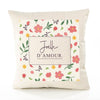 Housse de Coussin Femme Joëlle d'amour Motif Floral déco Salon canapé Chambre Cadeau Femme Anniversaire noël Coussin décoratif Motif Floral