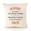Housse de Coussin Premium Un Papounet Aussi génial - Coton Canvas Fairtrade Beige Idée Cadeau Décoration Canapé