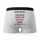 Caleçon Benjamin ça n'existe Pas Homme - Humour Boxer Gris Idée Cadeau
