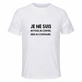 Maillot de Sport Homme Ni pour Ni Contre - T-Shirt Respirant Polyester Manches Courtes - Cadeau Sportif Anniversaire Noël Fête des Pères