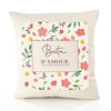 Housse de Coussin Femme Besta d'amour Motif Floral déco Salon canapé Chambre Cadeau Femme Anniversaire noël Coussin décoratif Motif Floral