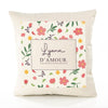 Housse de Coussin Femme Lyana d'amour Motif Floral déco Salon canapé Chambre Cadeau Femme Anniversaire noël Coussin décoratif Motif Floral