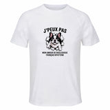 Maillot de Sport Homme Bouledogue Francais J'peux Pas - T-Shirt Respirant Polyester Manches Courtes - Cadeau Sportif Anniversaire Noël Fête des Pères