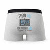 Caleçon Imprimante 3D - Humour Boxer Gris Idée Cadeau Passion