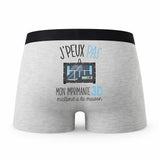 Caleçon Imprimante 3D - Humour Boxer Gris Idée Cadeau Passion