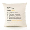 Housse de Coussin Premium Myla Définition - Coton Canvas Fairtrade Beige Idée Cadeau Décoration Canapé