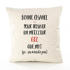 Housse de Coussin Premium Gil ça n'existe Pas Homme - Coton Canvas Fairtrade Beige Idée Cadeau Décoration Canapé