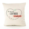 Housse de Coussin Premium Couturière irremplaçable - Coton Canvas Fairtrade Beige Idée Cadeau Décoration Canapé