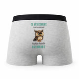 Caleçon Ce Veterinaire Le Plus Chouette - Humour Boxer Gris Idée Cadeau