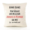 Housse de Coussin Premium Joueuse de Pétanque ça n'existe Pas - Coton Canvas Fairtrade Beige Idée Cadeau Décoration Canapé 40x40