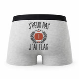 Caleçon Flag - Humour Boxer Gris Idée Cadeau Passion