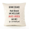 Housse de Coussin Premium Marie-Thérèse ça n'existe Pas - Coton Canvas Fairtrade Beige Idée Cadeau Décoration Canapé