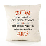 Housse de Coussin Premium Un Titouan Aussi génial - Coton Canvas Fairtrade Beige Idée Cadeau Décoration Canapé