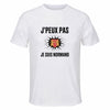 Maillot de Sport Homme Normand J'peux Pas - T-Shirt Respirant Polyester Manches Courtes - Cadeau Sportif Anniversaire Noël Fête des Pères