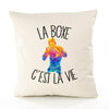 Housse de Coussin Premium Boxe - Coton Canvas Fairtrade Beige Idée Cadeau Décoration Canapé